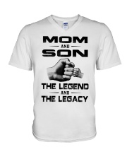 Family Mom And Son The Legend And The Legacy V-Neck T-Shirt tile