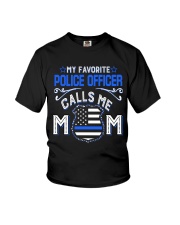 Family My Favorite Police Officer Calls Me Mom Youth T-Shirt tile