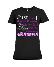 Family I Became A Grandma Premium Fit Ladies Tee tile