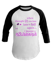 Family I Became A Grandma Baseball Tee tile