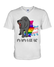 Family Mama Bear V-Neck T-Shirt tile