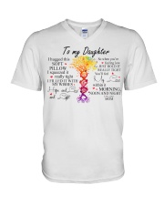 Family To My Daughter V-Neck T-Shirt tile