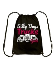 Silly Boys Trucks Are For Girls Drawstring Bag tile
