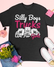 Silly Boys Trucks Are For Girls Classic T-Shirt apparel-classic-tshirt-lifestyle-front-185