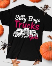 Silly Boys Trucks Are For Girls Classic T-Shirt custom-t-shirts-classic-lifestyle-front-319