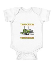 Everybody Is A Trucker Until The Real Trucker Shows Up Truck Driver Baby Onesie tile