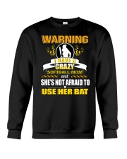 Warning-softballmom Crewneck Sweatshirt thumbnail