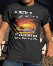 DRAGONFLY SOMETIMES I JUST LOOK UP SMILE Classic T-Shirt apparel-classic-tshirt-lifestyle-28