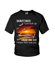 DRAGONFLY SOMETIMES I JUST LOOK UP SMILE Youth T-Shirt tile