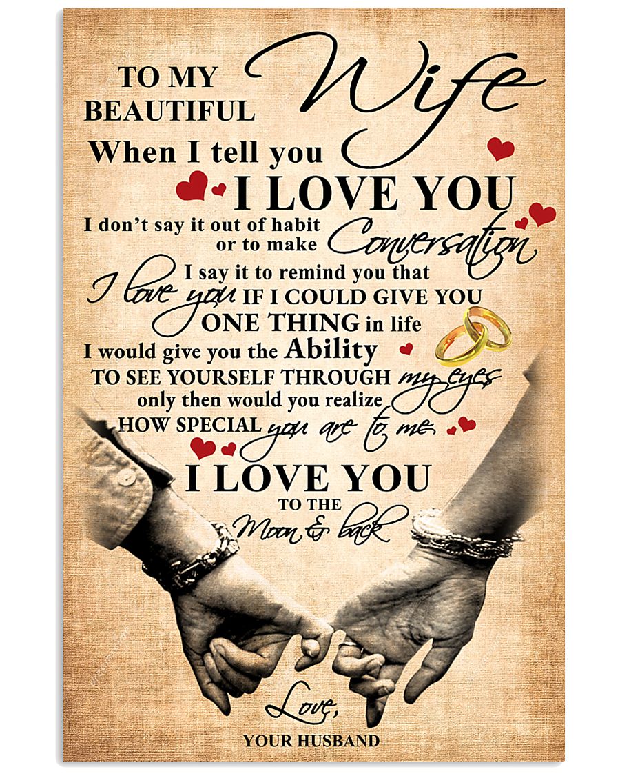 To My Wife 11x17 Poster