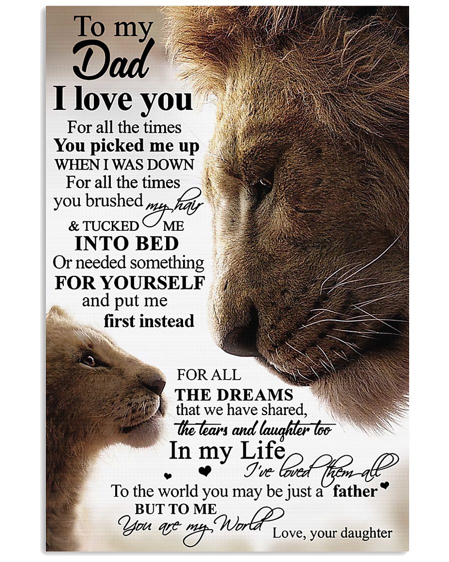 To My Dad - Lion Dad 11x17 Poster