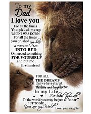 To My Dad - Lion Dad 11x17 Poster front