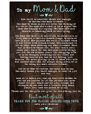 To My Mom Dad Wood 11x17 Poster front