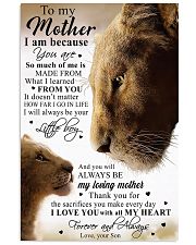 To My Mother Little Boy Son Lion Poster 11x17 Poster front