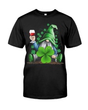 Hippie Gnome Wine St Patrick's Day Shirt Classic T-Shirt tile