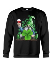 Hippie Gnome Wine St Patrick's Day Shirt Crewneck Sweatshirt tile