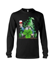 Hippie Gnome Wine St Patrick's Day Shirt Long Sleeve Tee tile