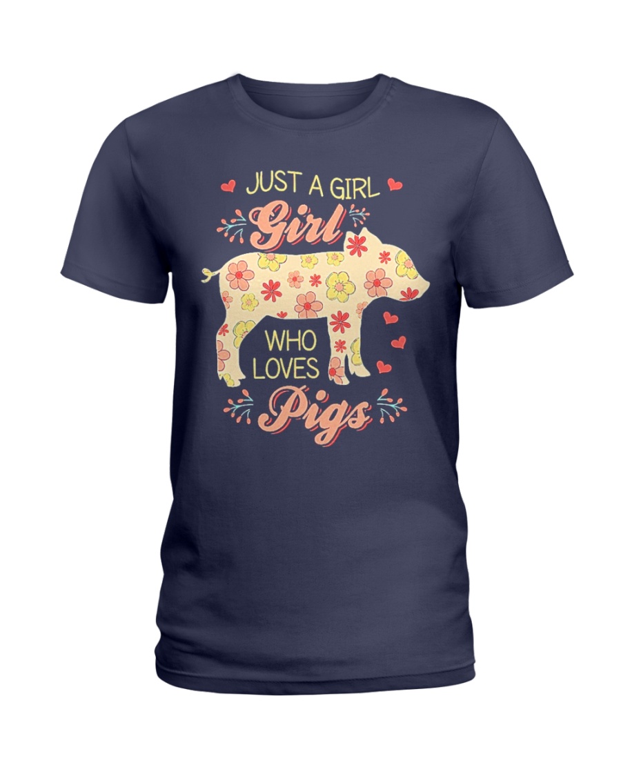 Just A Girl Who Loves Pigs Ladies T-Shirt