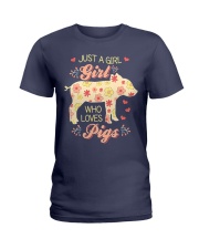 Just A Girl Who Loves Pigs Ladies T-Shirt front