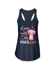 I Just Really Like Pigs Ladies Flowy Tank thumbnail