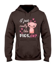 I Just Really Like Pigs Hooded Sweatshirt thumbnail