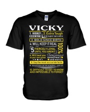 Vicky - Sweet Heart And Warrior V-Neck T-Shirt thumbnail