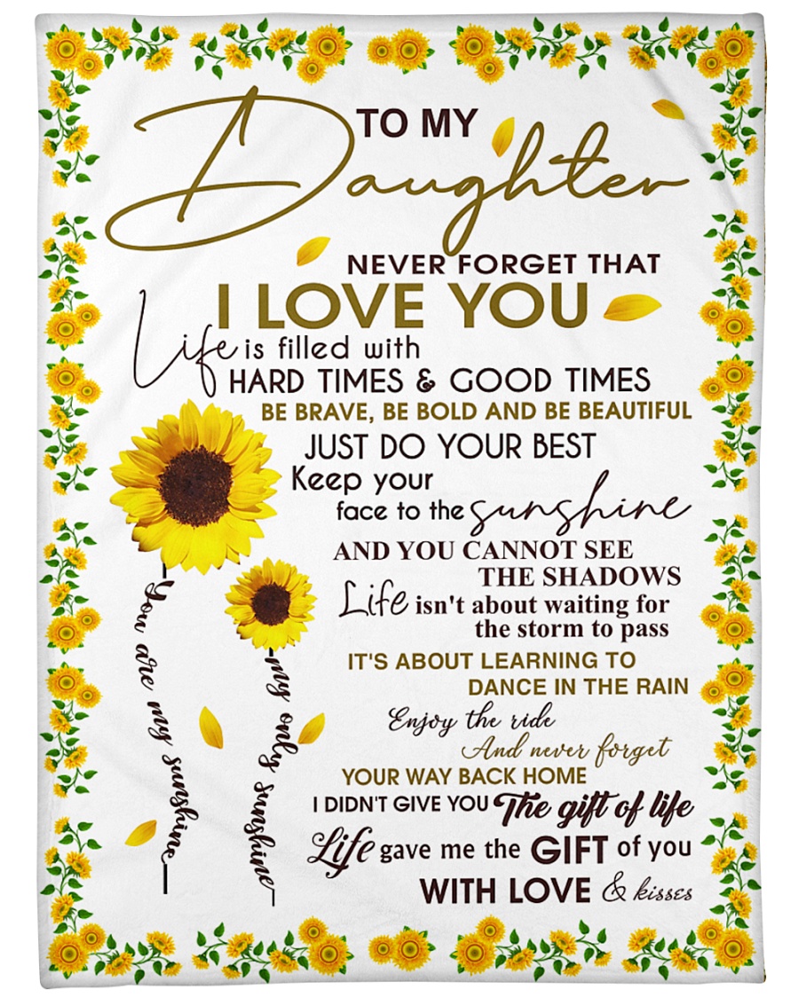 To my daughter - With love and kisses Large Fleece Blanket - 60" x 80"