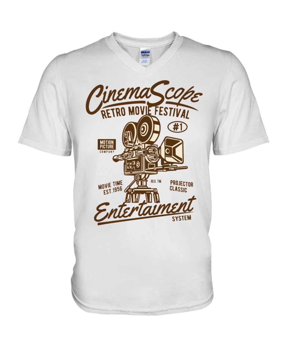 Retro Camera V-Neck T-Shirt