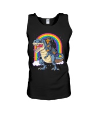 Dachshund Riding Dinosaur T rex Gifts Boys Kids Unisex Tank tile