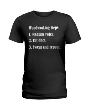 Woodworking Step Ladies T-Shirt tile