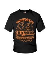 Dad Grandad Gift T-Shirt Woodworking Grandpa Youth T-Shirt tile