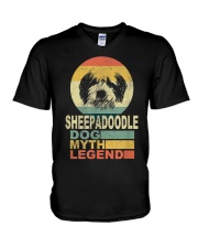 Sheepadoodle Dog Myth Legend T-Shirt V-Neck T-Shirt tile