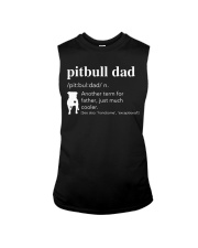 Pitbull Dad Definition Funny T Shirt Gift for dad Sleeveless Tee tile
