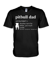 Pitbull Dad Definition Funny T Shirt Gift for dad V-Neck T-Shirt tile