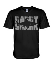 Mens Daddy Shark T-Shirt Funny Shark Shirt V-Neck T-Shirt tile