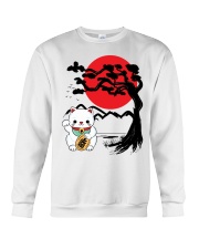 Japanese Maneko Neko Lucky Cat and Bonsai Tree Crewneck Sweatshirt tile