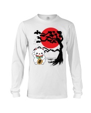 Japanese Maneko Neko Lucky Cat and Bonsai Tree Long Sleeve Tee tile