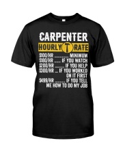 Vintage Carpenter Apparel Woodworking Hourly Rate Premium Fit Mens Tee tile