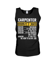 Vintage Carpenter Apparel Woodworking Hourly Rate Unisex Tank tile