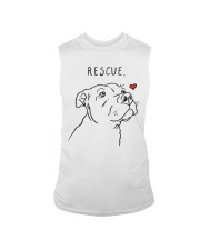 Rescue Dog Pitbull Drawing Rescue Mom Adopt Sleeveless Tee tile
