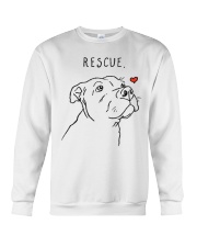 Rescue Dog Pitbull Drawing Rescue Mom Adopt Crewneck Sweatshirt tile