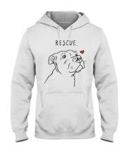 Rescue Dog Pitbull Drawing Rescue Mom Adopt Hooded Sweatshirt tile