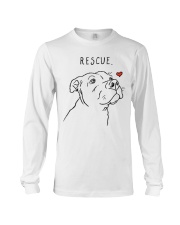 Rescue Dog Pitbull Drawing Rescue Mom Adopt Long Sleeve Tee tile