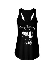 Best Friends For Life - Cute Bunny Rabbit Funny Ladies Flowy Tank tile