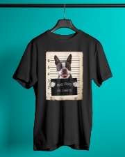 Boston terrier dog mug shot bad dog Shirt Classic T-Shirt lifestyle-mens-crewneck-front-3