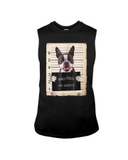 Boston terrier dog mug shot bad dog Shirt Sleeveless Tee tile