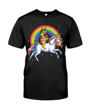 German Shepherd Unicorn T shirt Girl Space Galaxy Premium Fit Mens Tee tile
