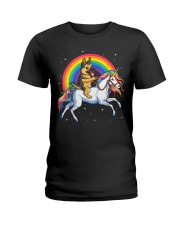 German Shepherd Unicorn T shirt Girl Space Galaxy Ladies T-Shirt tile