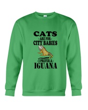 CATS ARE FOR CITY BABIES I PREFER A IGUANA Crewneck Sweatshirt thumbnail