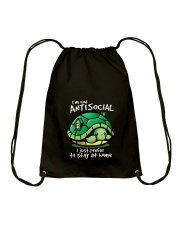 I'M NOT ANTISOCIAL I JUST PREFER TO STAY AT HOME Drawstring Bag thumbnail